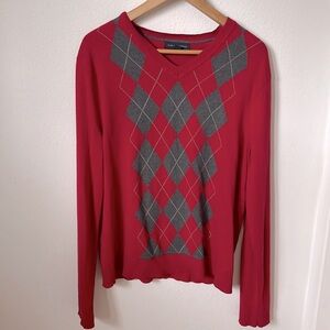 Banana Republic cashmere blend argyle sweater size M